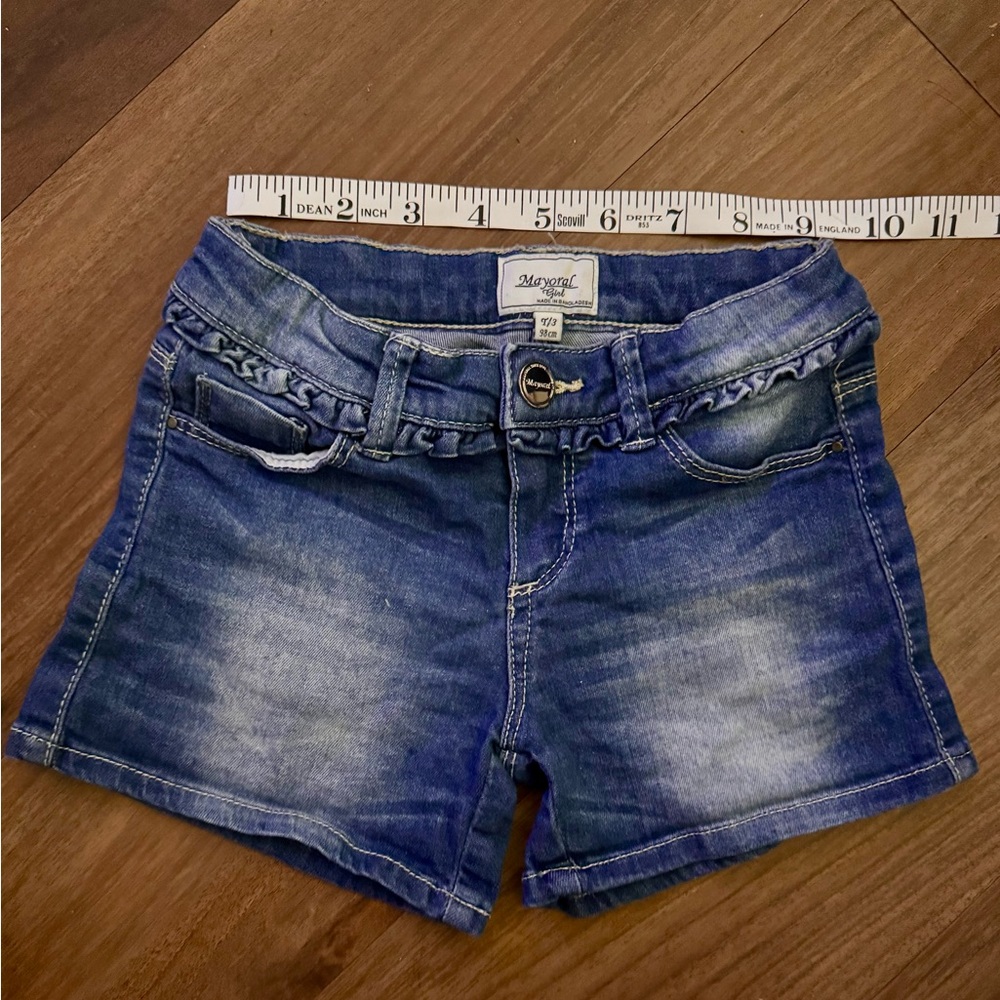 Mayoral Girl Blue Denim Toddler Girls Shorts Size 3T